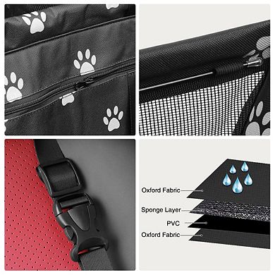 Oxford Fabric Car Pet Seat Cover Auto Dog Front Seat Cover Protector Dark Black