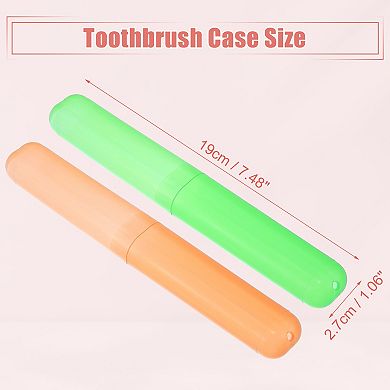 4 Pcs Toothbrush Holders Case For Travel 7.48"x1.06"