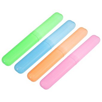 4 pc Toothbrush Holders Case For Travel 7.48"x1.06"
