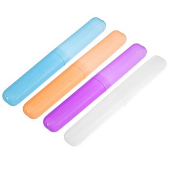 4 pc Toothbrush Holders Case For Travel 7.48"x1.06"