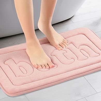 Memory Foam Ultra Soft Non-Slip Water Absorbent Quick Dry Bathroom Mats, 20" x 32"