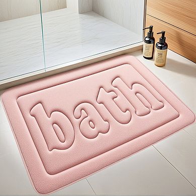 Memory Foam Ultra Soft Non-Slip Water Absorbent Quick Dry Bathroom Mats, 20" x 32"