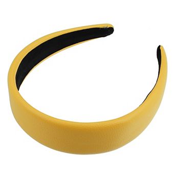 Faux Leather Headband Hairband For Women 1.6 Inch Wide