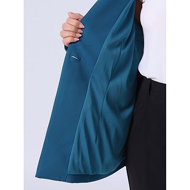 Women's Plus Size Button Long Sleeve Office Work Business Suit Blazer Jacket