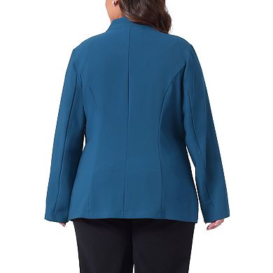 Women's Plus Size Button Long Sleeve Office Work Business Suit Blazer Jacket