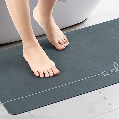 Absorbent Quick Drying Bath Mat Non-slip Floor Rug Rubber Backed For Bathroom Shower Sink, 18" X 28"