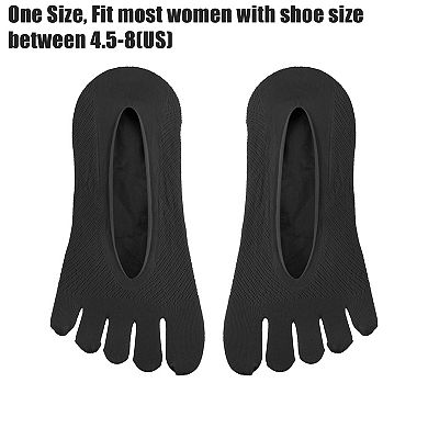 6 Pair Toe Socks Breathable Toe Compression Socks for Women Non-Slip