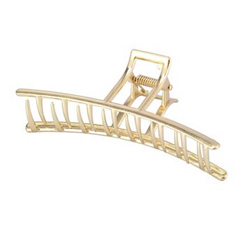 4.5 Inch Women Medium Metal Hair Claw Hair Barrettes Clips Arc Shaped Line Claw