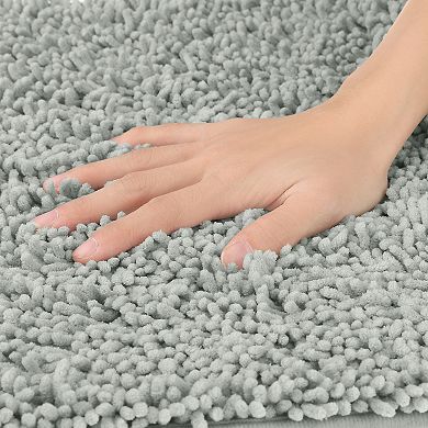 Washable Non-slip Soft Fluffy Shag Plush Bath Mat , 20" X 32"