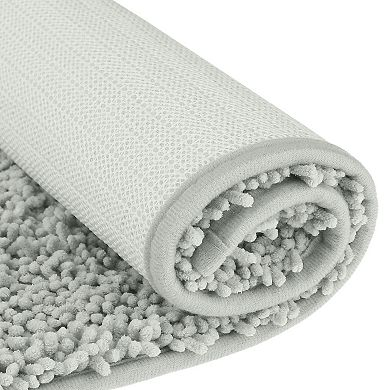 Washable Non-slip Soft Fluffy Shag Plush Bath Mat , 20" X 32"