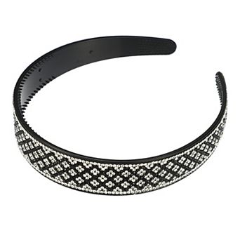 1 pc No Slip Rhinestone Wide-brimmed Headband 4.45"x0.98"