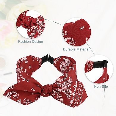 3pcs Bow Knotted Wide Headbands Fashion For Girl 2.28" Width