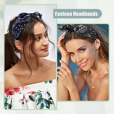 3pcs Bow Knotted Wide Headbands Fashion For Girl 2.28" Width