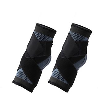 Pair Ankle Compression Sleeve Adjustable Ankle Brace Wrap Support