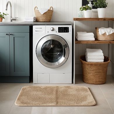 Soft Plush Bath Mats Non Slip Extra Bathroom Mat Quick Dry Anti Skid Shaggy Bath Rugs, 16" X 24"