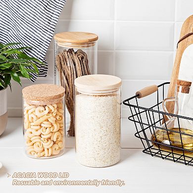 Mason Jar Lids Wooden Storage Canning Jar Lid (3 Regular and 3 Wide ）