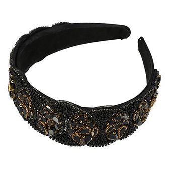 Bling Rhinestone Headband Rhinestone Wide Edge Headband 5.12"x1.89"