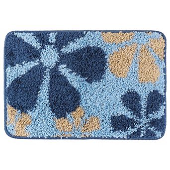 Checked Washable Plush Shaggy Bath Mat , 20" X 32"
