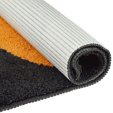Soft Plush Non Slip Printing Bathroom Mat Quick Dry Reversible Microfiber Bath Rugs, 18" X 26"