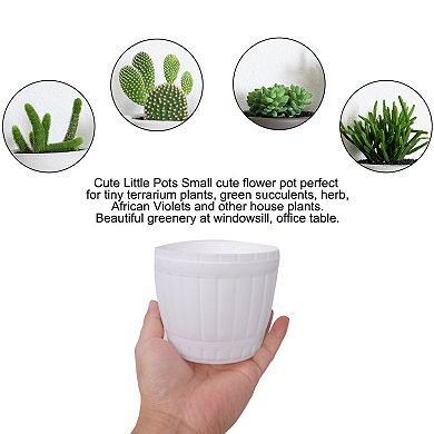 Balcony Garden Hotel Plastic Shape Plant Flower Pot Holder W Tray