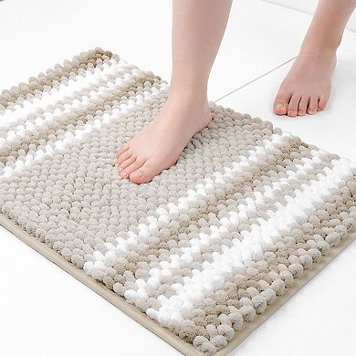 Extra Soft Fluffy Non-slip Bath Area Mat Rug, 17" X 24"