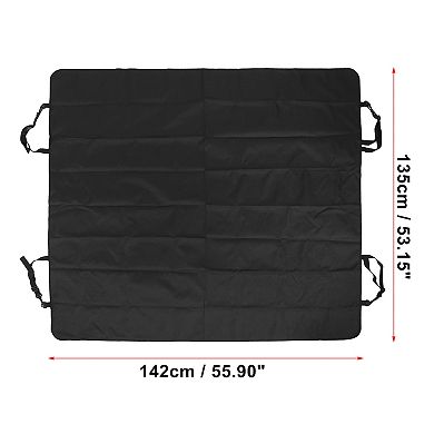 Water Resistant Dog Car Seat Cover For Back Seat Protector For Cars Trucks Suvs 56"x53"  Black