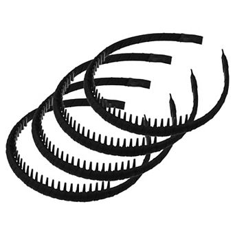 4 pc Women Teeth Comb Headbands Non-slip Head Bandshair Hoop Hairband Black