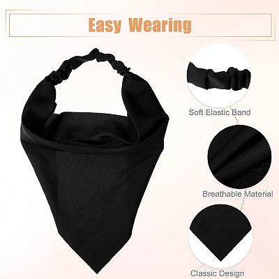 6pcs Hair Scarf Headband Non Slip Navy Blue Black Green Light