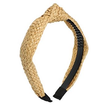 1 pc Straw Knotted Headband Fashion Hairband For Woman Non Slip