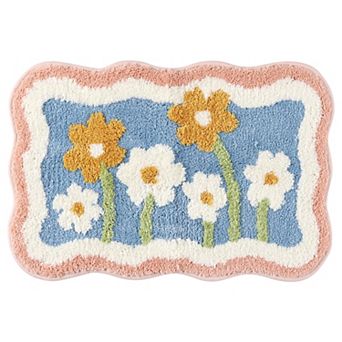 Bathroom Rugs Soft Plush & Fluffy Quick Dry Reversible Non Slip Extra Thick Bath Mats, 20" X 32"