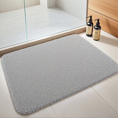 Bathroom Rug, Non Slip Extra Thick Microfiber Soft Plush Bath Mats Bathroom Mat, 16" X 24"