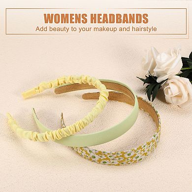 3pcs Fashion Headbands Set Different Designs Headbands Pleated Headbands