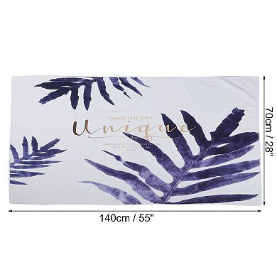 1pcs Soft Absorbent Beach Towel Classic Design For Beach White Purple 55"x28"