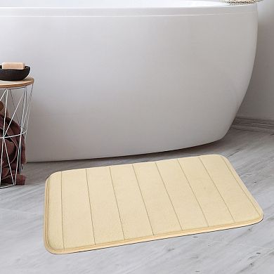 Memory Foam Bath Area Mat Rug With Durable Pvc Backing Set Of 2, 17" X 24"