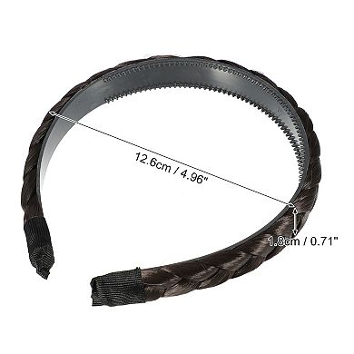 Headband Synthetic Hair Plaited Headband Braid Braided 0.59 Inch Wide