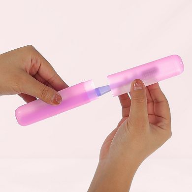 4 Pcs Toothbrush Holders Case For Travel Business 7.48"x1.06"