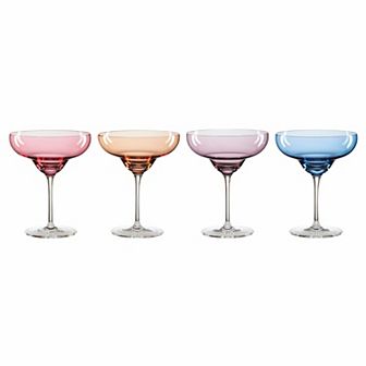 Oneida Colorful Margarita Glasses 4 pc Set