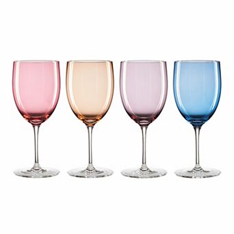 Oneida Colorful Wine Glasses 4 pc Set