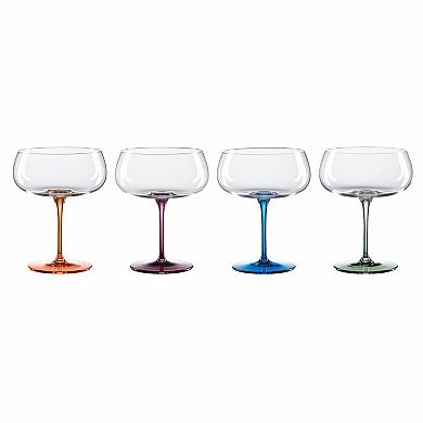 Oneida Colorful Base Cocktail Glasses 4-piece Set
