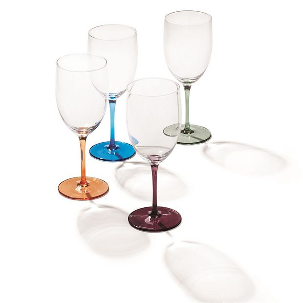Oneida Colorful Base Wine Glasses 4-piece Set