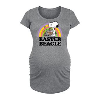 Maternity Peanuts Snoopy & Woodstock Easter Graphic Tee