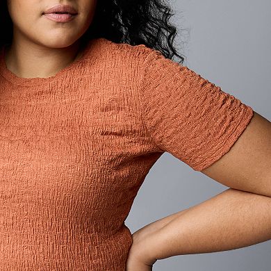 Plus Size Simply Vera Vera Wang Textured Tee