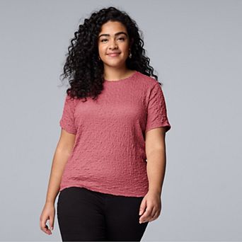 Plus Size Simply Vera Vera Wang Textured Tee