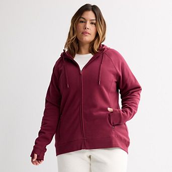 Plus Size Tek Gear® Ultrasoft Fleece Full-Zip Hooded Sweatshirt