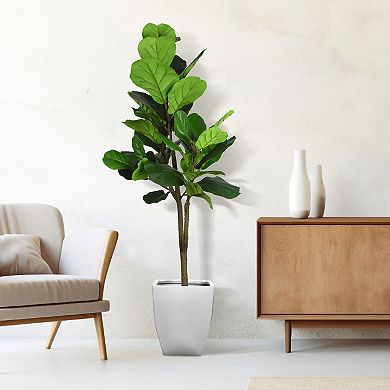 Artificial Fiddle Fig Tree Floor Decor