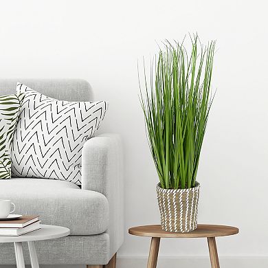 Artificial Grass Plant in Woven Pot Floor Decor