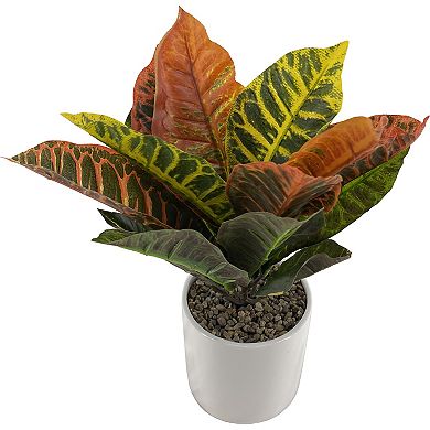 Artificial Croton Plant Floor Decor
