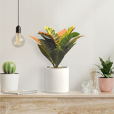 Artificial Croton Plant Floor Decor