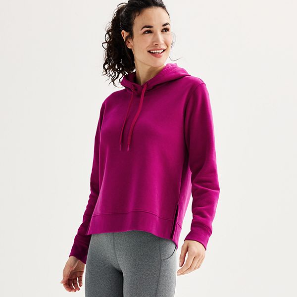 Women's Tek Gear® Ultrasoft Fleece Hoodie - Berry Grigio (X SMALL)