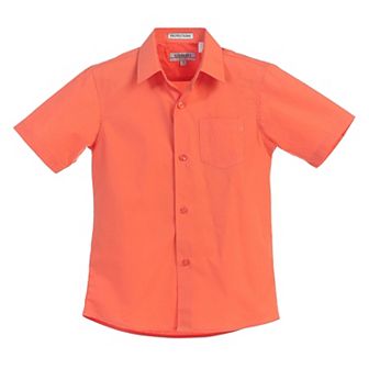 Gioberti Boy's Short Sleeve Solid Dress Shirt